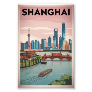 Shanghai vintage photo print