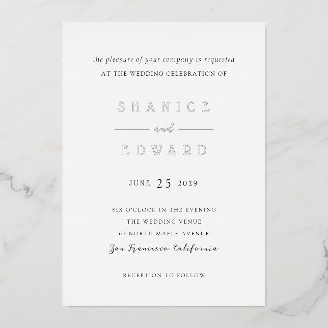 Shanice Modern Wedding (Front)