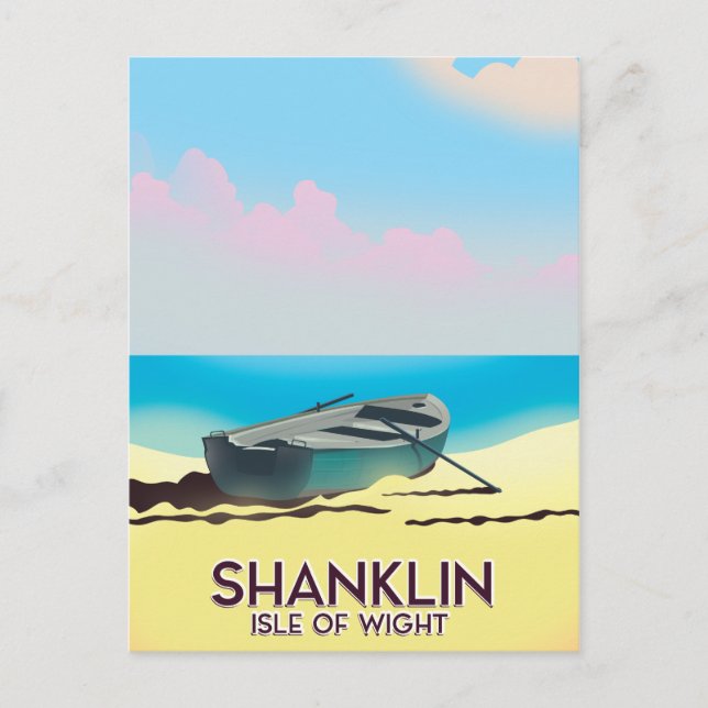 Shanklin, Isle of Wight vintage travel poster Postcard (Front)