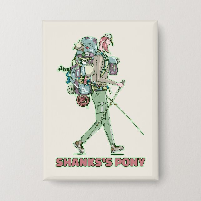 Shanks's pony funny hiker walking (Front)
