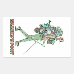 Shanks's pony funny hiker walking sticker