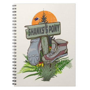 Shanks's pony old hiking boots notebook