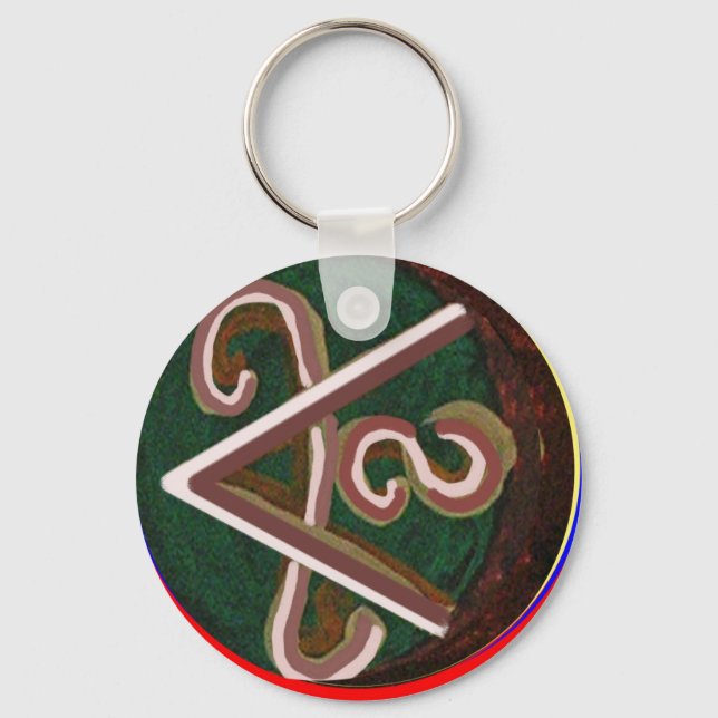 Shanti = Peace Keychain (Front)