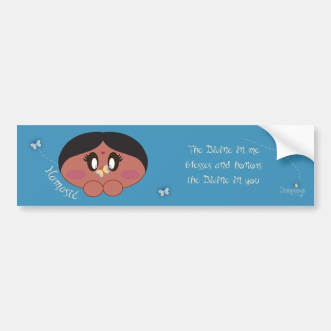 Shanti's Namaste Bumper Sticker (Front)