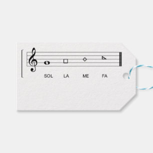 Shape notes FA SOL LA ME 10 Gift Tags