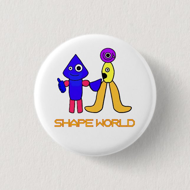 Shape World 1 Inch Round Button (Front)