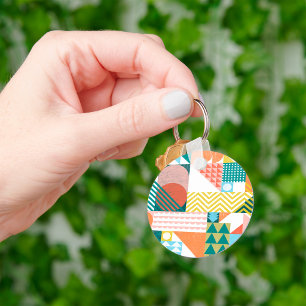 Shape World Pattern Keychain