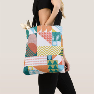 Shape World Pattern Tote Bag