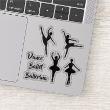 Shaped Ballet Dancer Theme Contour Cut Vinyl