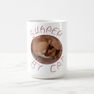 Shaped by cat coffee mug