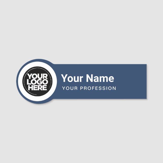 Shaped Employee Pin Name Tag Business Logo (Front)