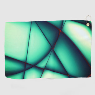 Shapeless cutouts raised, green to greenish beige  golf towel