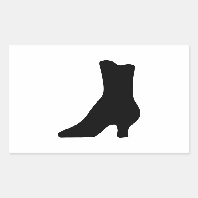 Shapely Victorian Boot Elegant Vintage Fashion Sticker (Front)