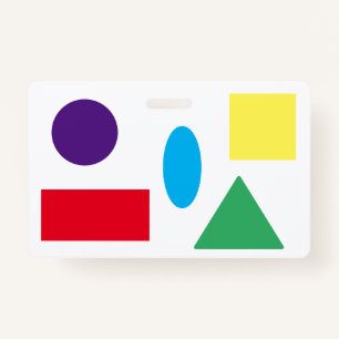 Shapes and Alphabet Badge