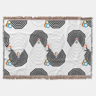 Shapes and Colors Bath Towel Set Throw Blanket