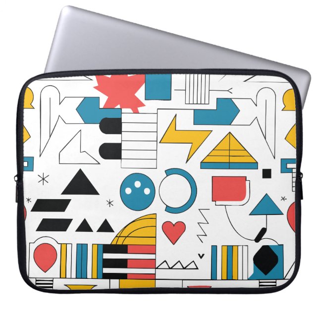 shapes and colours laptop sleeve (Front)