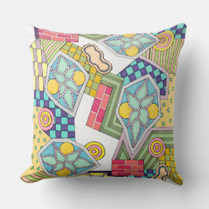 Shapes and Sequins Throw Pillow