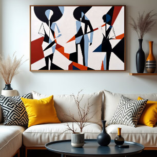 Shapes in Dialogue Canvas Print