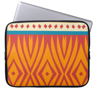 Shapes in retro colours laptop sleeve