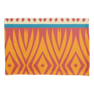Shapes in retro colours pillowcase