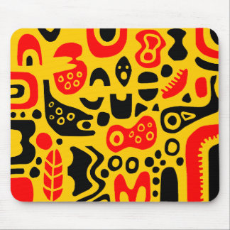 Shapes - On Amber Mouse Pad