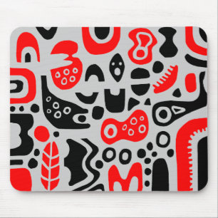 Shapes - On Light Grey Mouse Pad