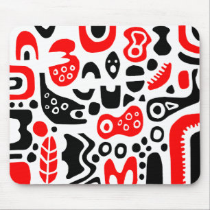 Shapes - On white Mouse Pad