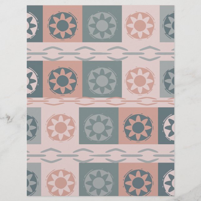 Shapes Pattern Scrapbook Paper: (Front)