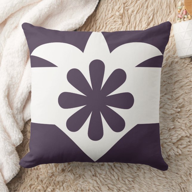 Shapes & Shrubs Throw Pillow (Blanket)