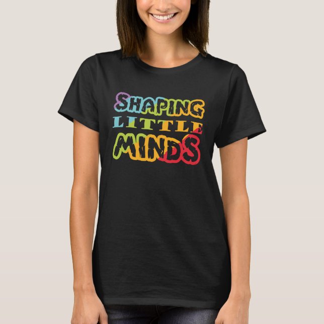 Shaping Little Minds Colourful Study Learn School  T-Shirt (Front)