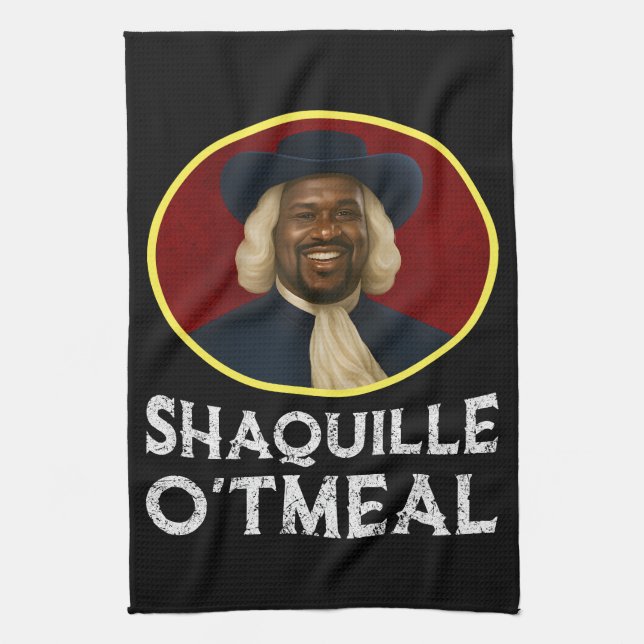 Shaquille Oatmeal Funny Meme Kitchen Towel (Vertical)