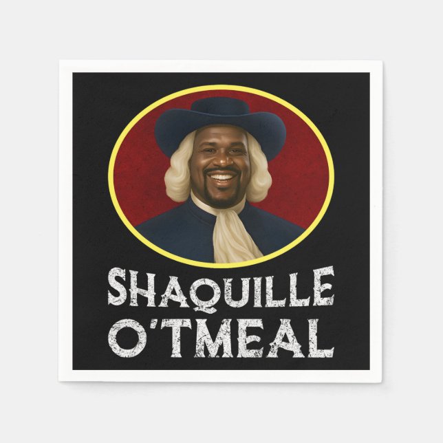 Shaquille Oatmeal Funny Meme Napkin (Front)
