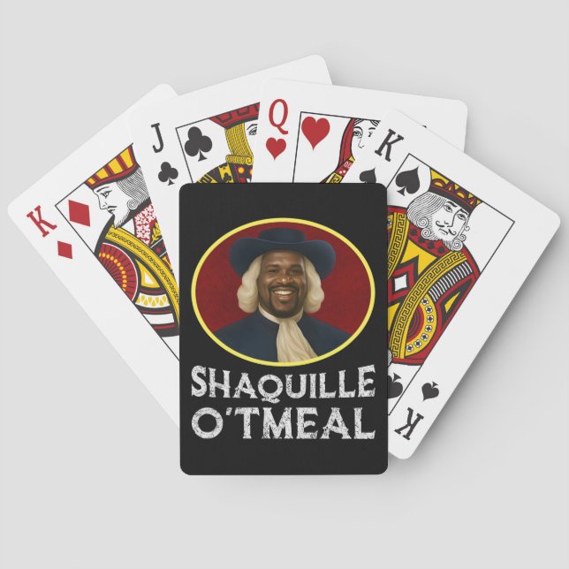 Shaquille Oatmeal Funny Meme Playing Cards (Back)