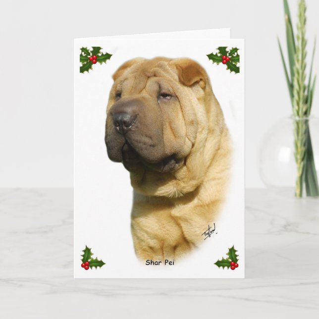 Shar Pei 9M100D-045 Holiday Card (Front)