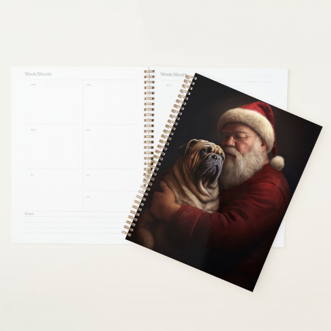 Shar Pei avec Noël Festif du Père Noël (Devant avec enveloppe)