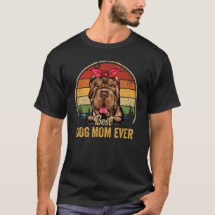 Shar Pei Best Dog Mom Ever Retro Mom Mother's Day T-Shirt