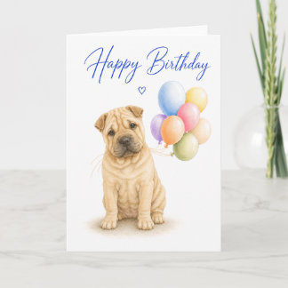 Shar Pei Birthday Card