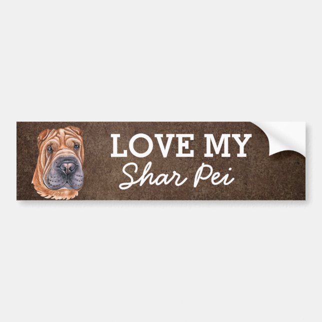 Shar Pei Bumper Sticker (Front)