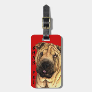 Shar-Pei Colour Block Luggage Tag