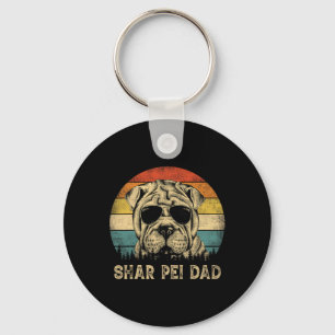 Shar Pei Dad Dog Lovers Father's Day Tee  Keychain