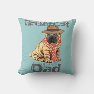 Shar-Pei Dad Throw Pillow