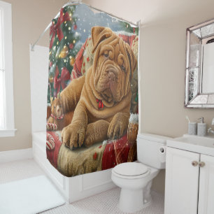Shar Pei Dog Christmas Festive