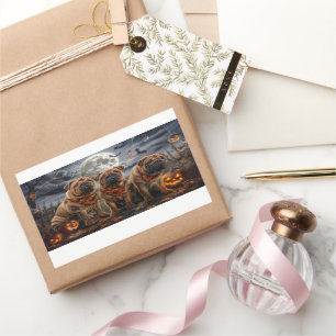 Shar Pei Halloween Spooky Sticker