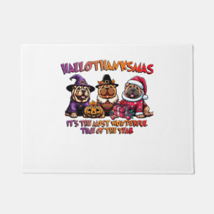 Shar Pei Halloween Thanksgiving Christmas Classic  Doormat