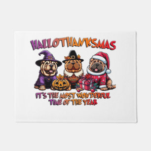 Shar Pei Halloween Thanksgiving Christmas Classic  Doormat