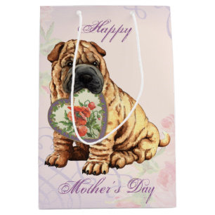 Shar-Pei Heart Mom Medium Gift Bag