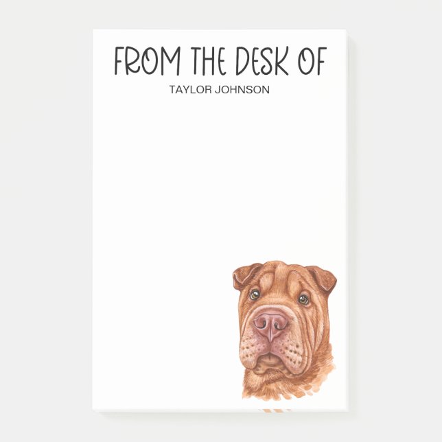 Shar Pei Lover Post-it Notes (Front)
