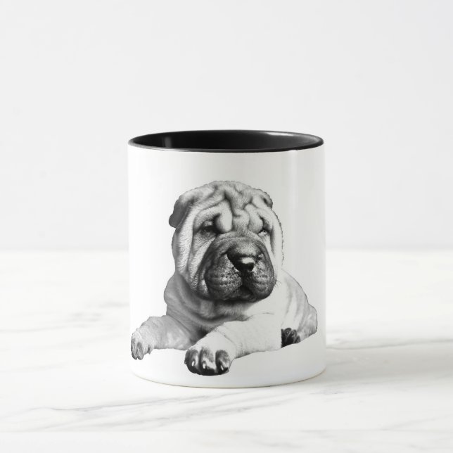 Shar Pei Mug noir et blanc (Centre)