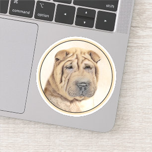 Shar Pei Painting - Cute Original Dog Art