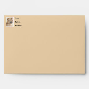 Shar Pei Painting - Cute Original Dog Art Envelope